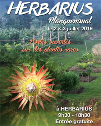 affiche herbarius journée portes ouvertes sur les plantes rares à Planguenoual juillet 2016 - Jardiniers-Professionnels