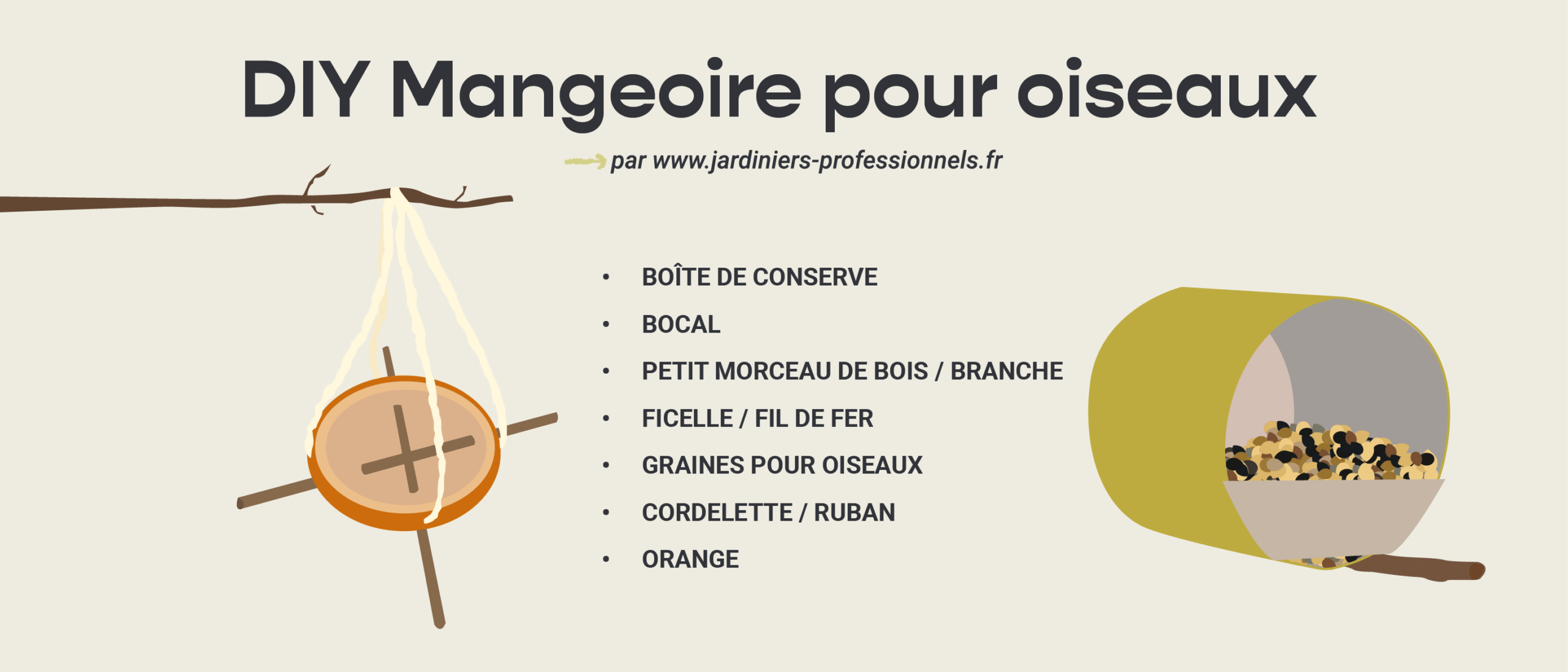 diy mangeoire oiseaux jardin