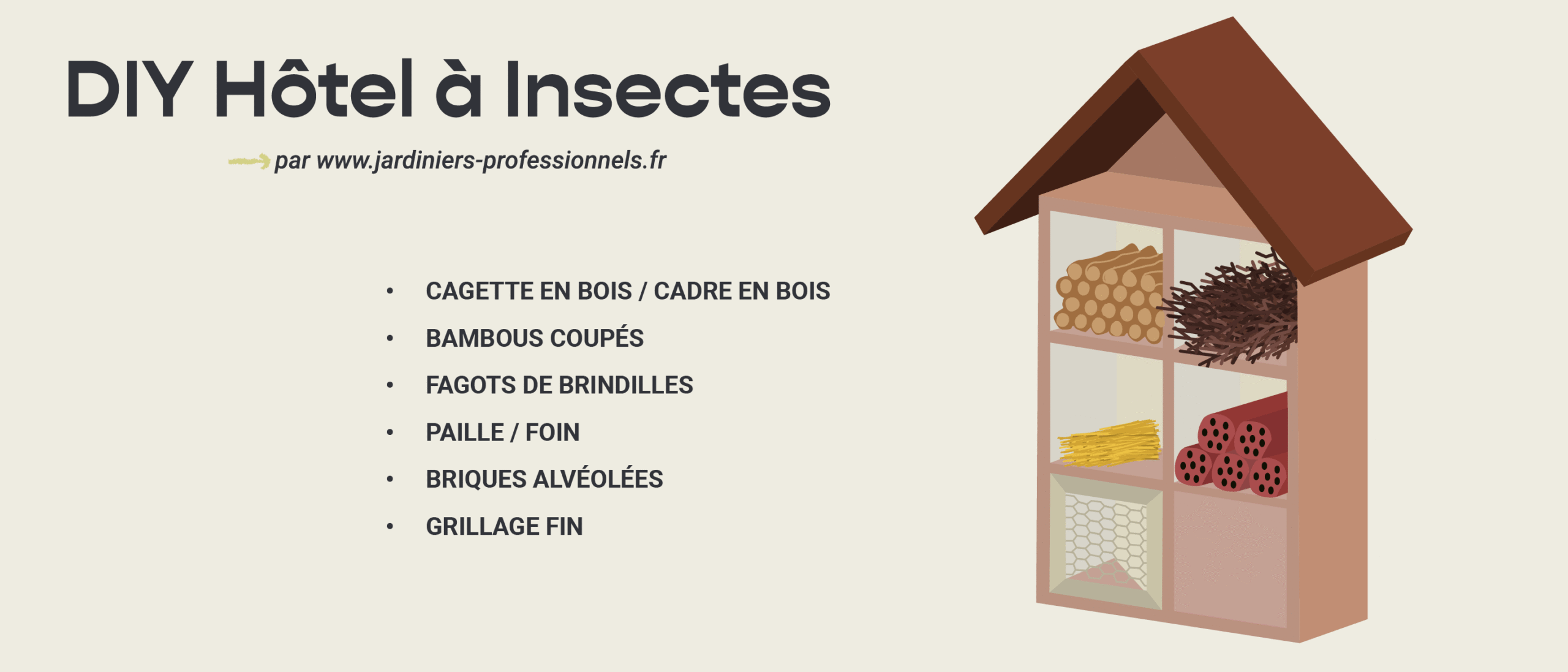 Hôtel à insectes jardins DIY