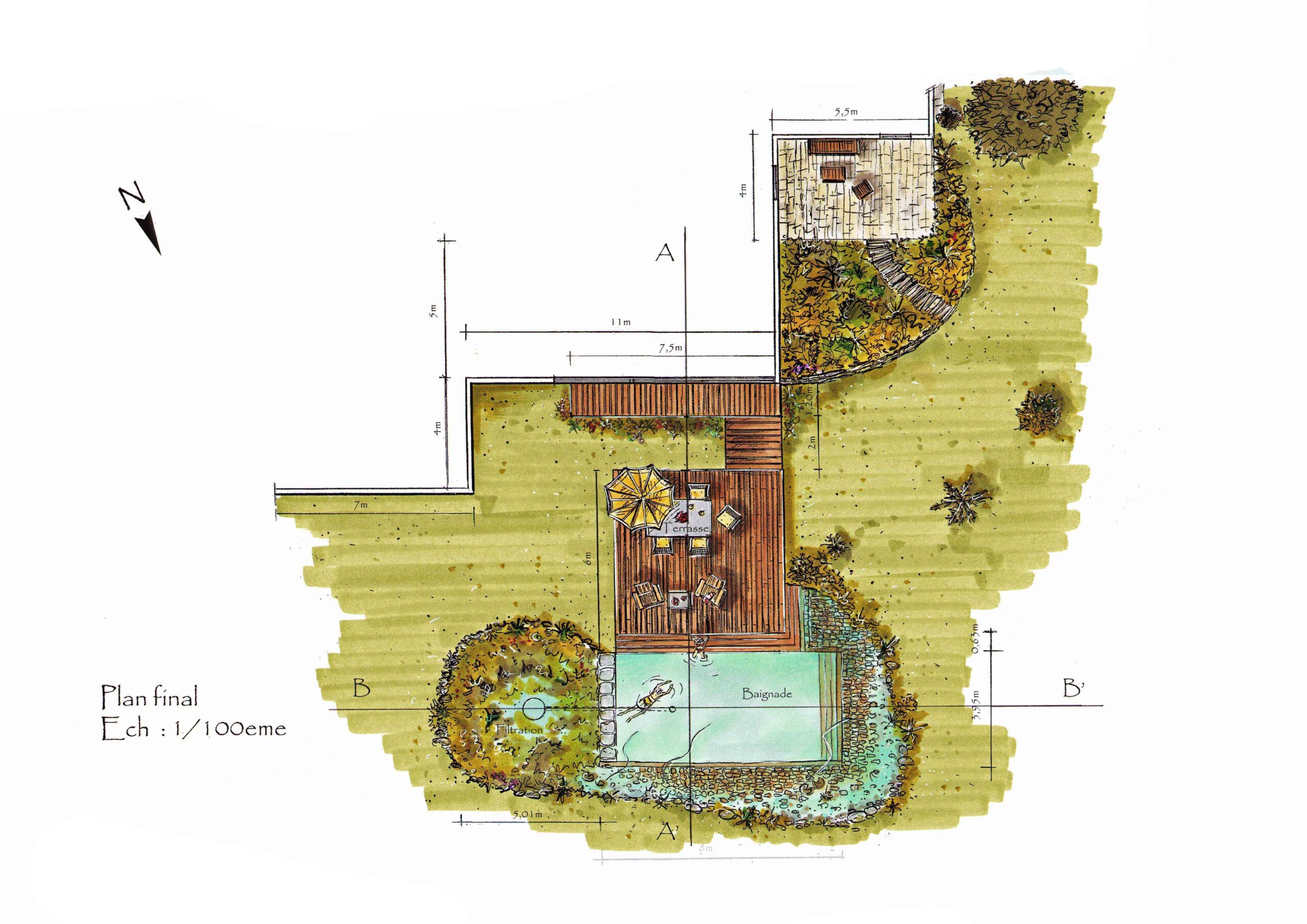 plan masse jardin